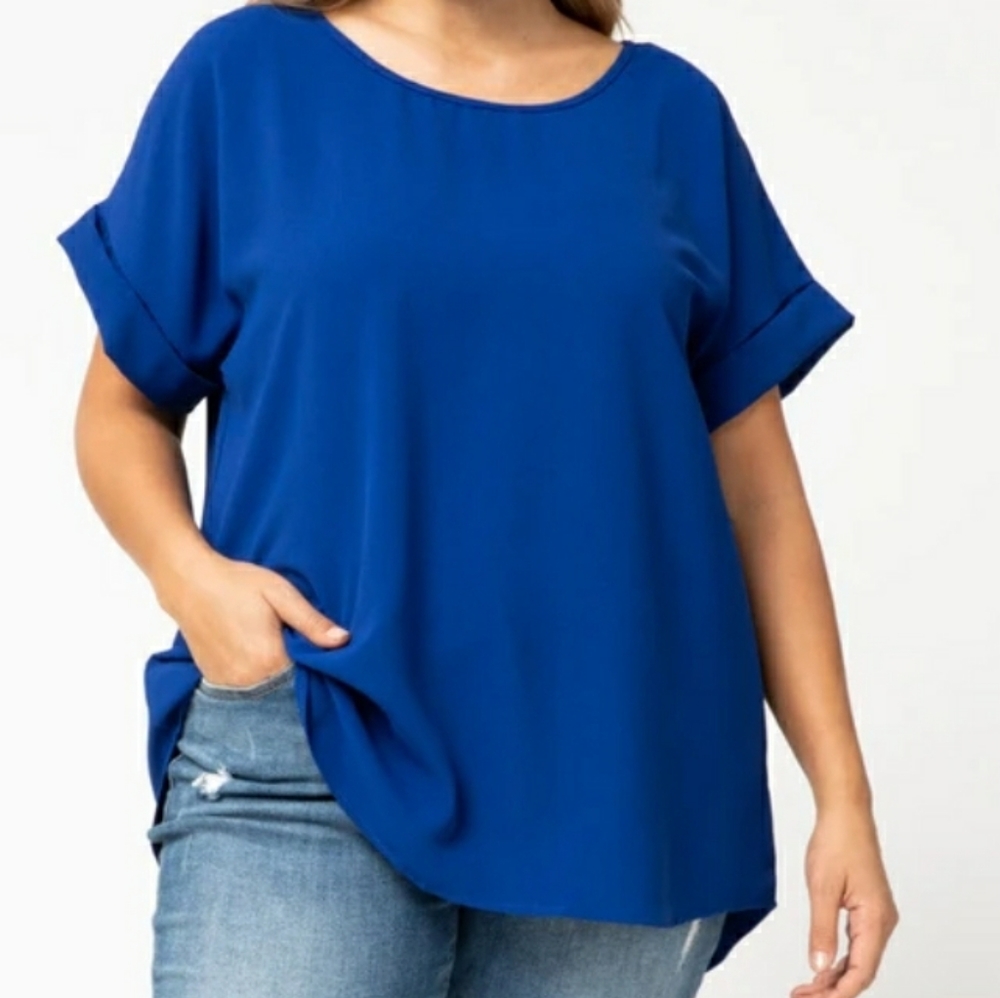 1X - Entro Boutique Blouse - Royal Blue